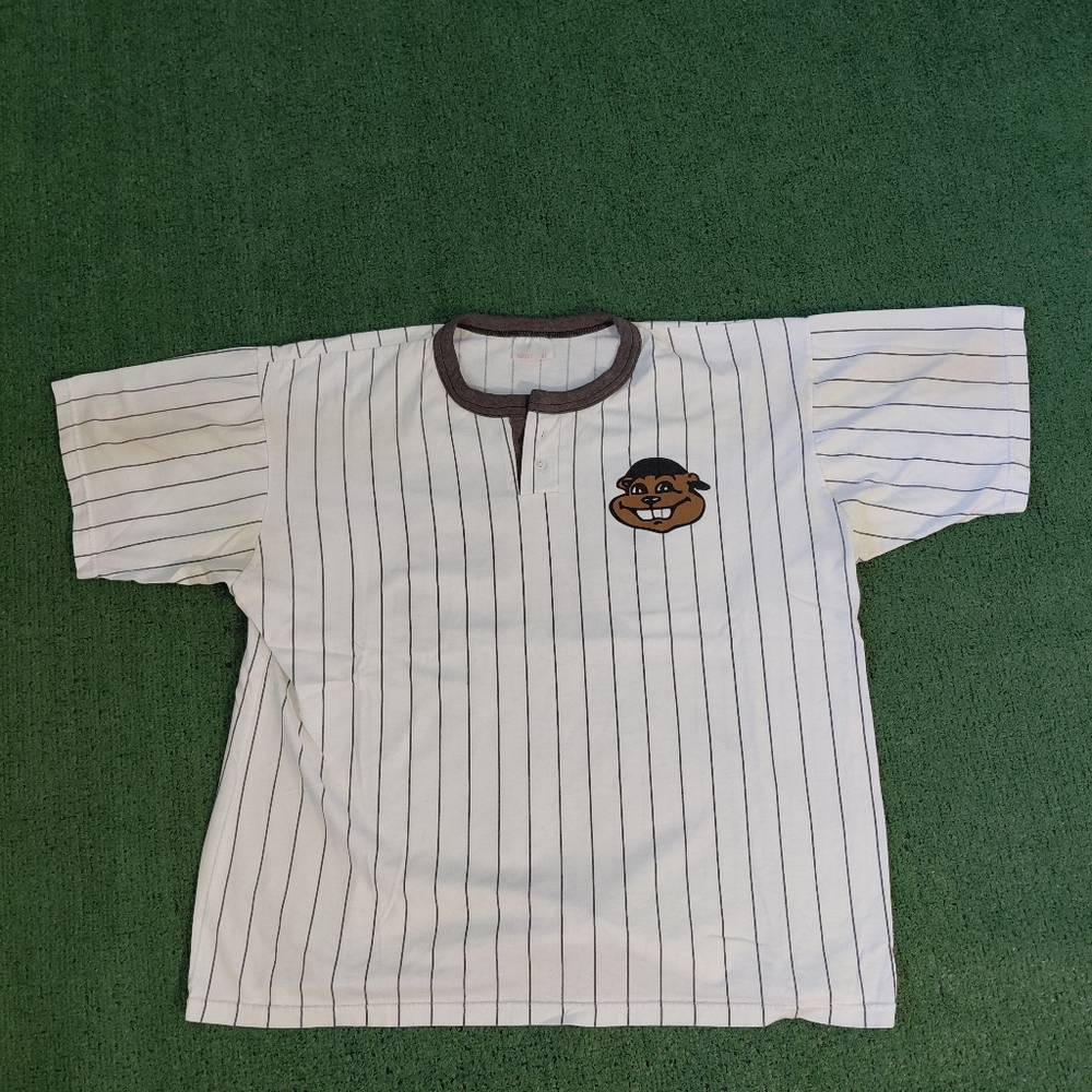 VINTAGE Rare Minnesota Golden Gophers Mascot Baseball Jersey T Shirt Size XL